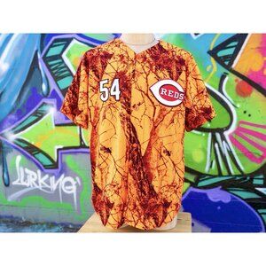 CINCINNATI REDS MLB Vintage Baseball Jersey Size Large- Camo (Aroldis Chapman)